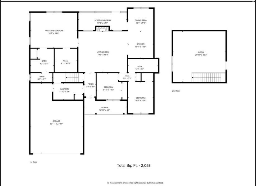 2D floor plan layout of this home in Savanna Oaks, Smithfield, NC (Image 7).