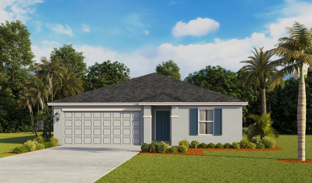 Front exterior of a new home in , Okeechobee, FL, highlighting curb appeal (Image 1).