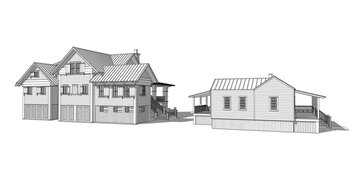 Exterior rendering of this home design in , Sullivan's Island, SC (Image 3). Exterior rendering of this home design in , Sullivan's Island, SC (Image 3).