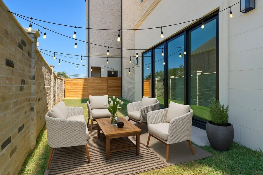 Exterior details and patio area of a home in , Houston (Image 32).