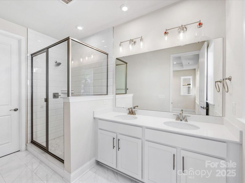 Primary En Suite Bath with Dual Vanity