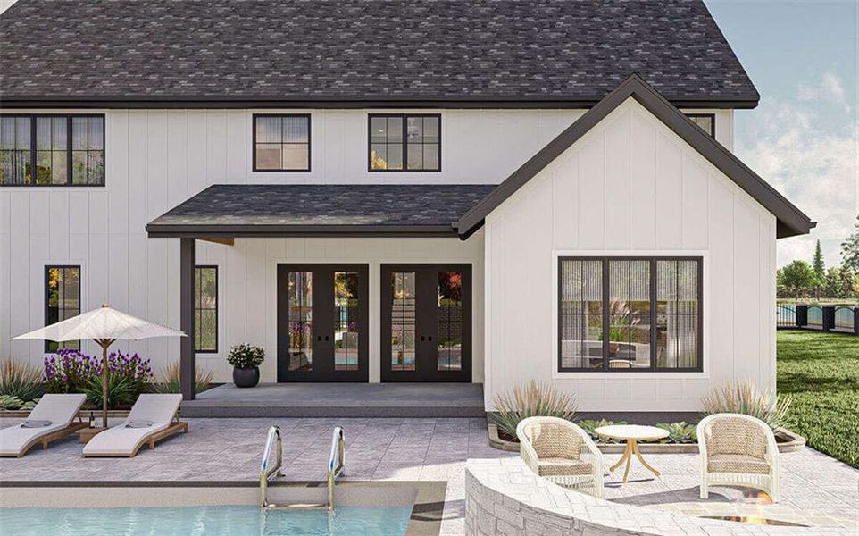 Exterior details and patio area of a home in , Marietta (Image 3).