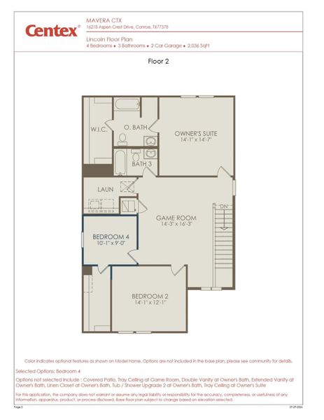 2D floor plan layout of this home in Mavera, Conroe, TX (Image 3). 2D floor plan layout of this home in Mavera, Conroe, TX (Image 3).
