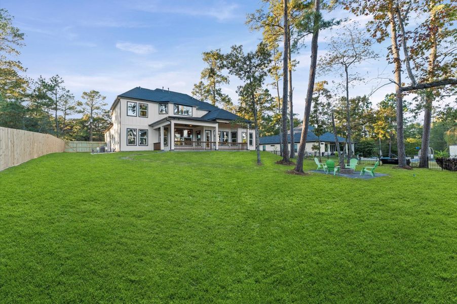 Another view of the backyard