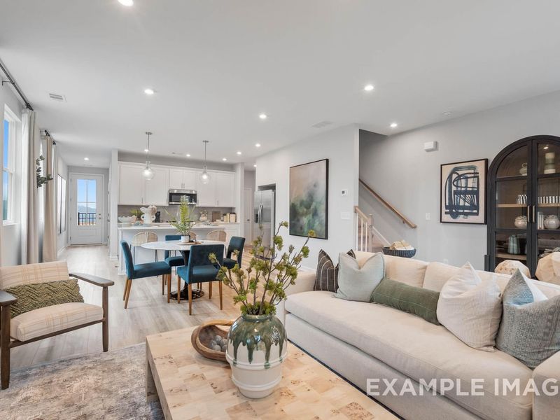 Furnished interior view inside a new home in Townes at North Main, Lillington (Image 18).