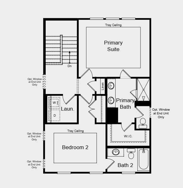 2D floor plan layout of this home in Chandler Run, Tucker, GA (Image 2).