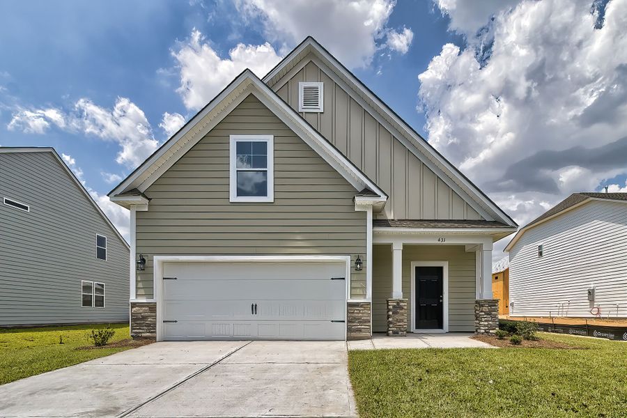 Representative exterior photo of a completed home built from the Sabel II by Great Southern Homes in Cottages at Roofs Pond, West Columbia, SC (Image 31).