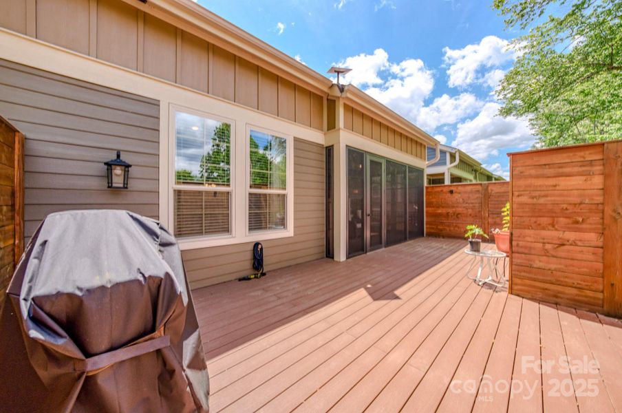 Exterior details and patio area of a home in , Black Mountain (Image 3).