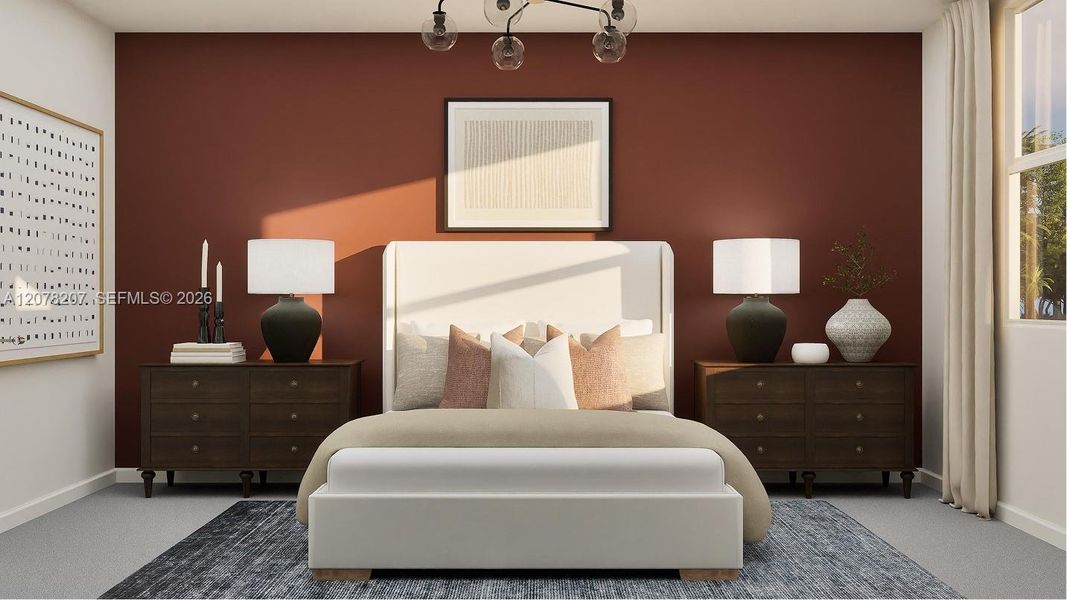 Furnished interior view inside a new home in Breezewood, Miami (Image 12).