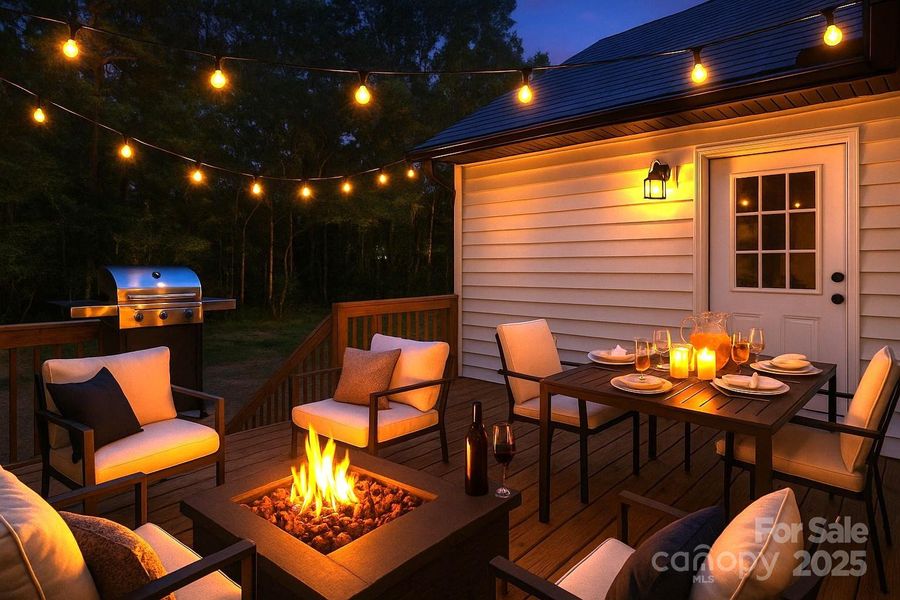 Great space on back of home.