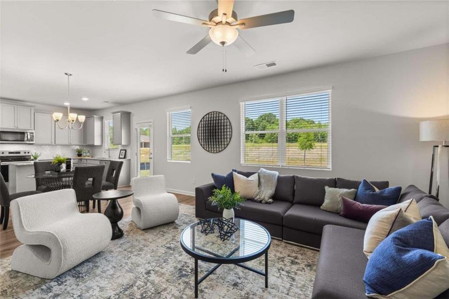 Furnished interior view inside a new home in Hillbrooke Preserve, Conyers (Image 3).