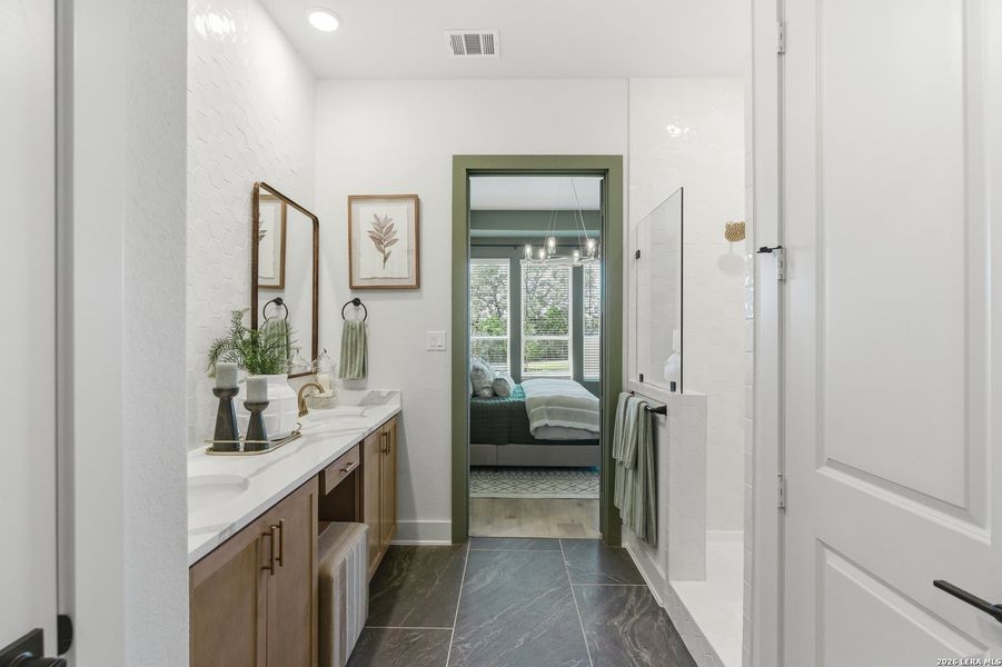 Furnished interior view inside a new home in Prominence, San Antonio (Image 46).