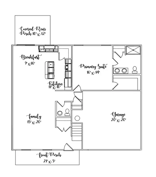 2D floor plan layout of this home in , Edgefield, SC (Image 2).
