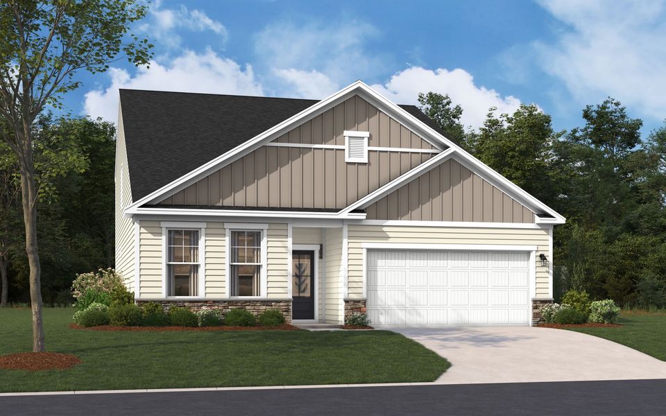 Representative exterior photo of a completed home built from the The Jefferson by Stanley Martin Homes in Green Tree Place, Anderson, SC (Image 38).