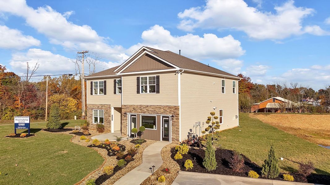 Front exterior of a new home in Keebler Meadows, Johnson City, TN, highlighting curb appeal (Image 19).