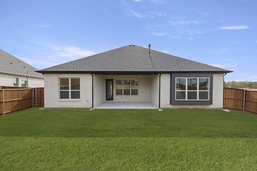 Exterior details and patio area of a home in Brookshire at Legacy Hills, Celina (Image 4).