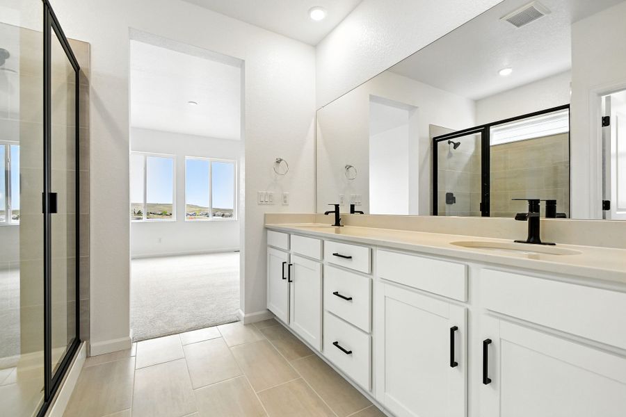 Furnished interior view inside a new home in Trailstone, Arvada (Image 7).