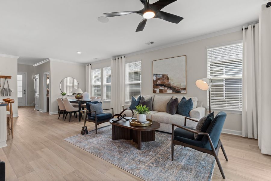 Representative furnished interior of a home built from the The Hickory by Chesapeake Homes in Highgate, Clayton (Image 15). Representative furnished interior of a home built from the The Hickory by Chesapeake Homes in Highgate, Clayton (Image 15).