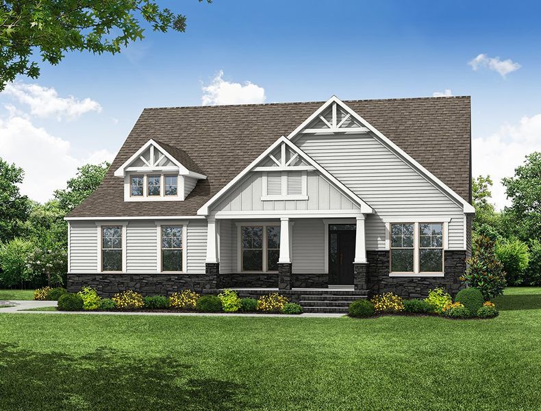 Representative exterior photo of a completed home built from the Middleton by Eastwood Homes in Hancock Farms, Aiken, SC (Image 1).