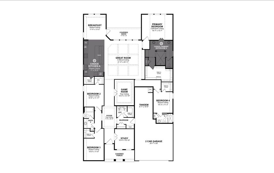 2D floor plan layout for the Kerrville by Beazer Homes in Legacy: Hilltop Collection, League City, TX (Image 19). 2D floor plan layout for the Kerrville by Beazer Homes in Legacy: Hilltop Collection, League City, TX (Image 19).