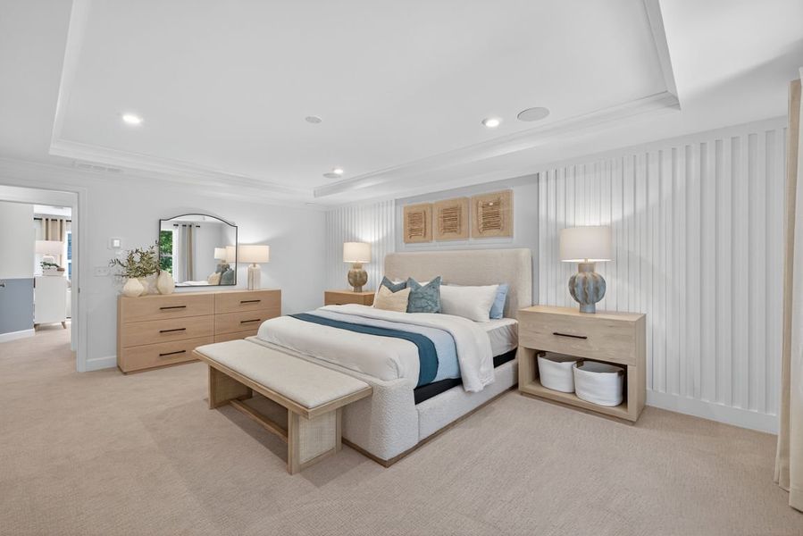 Representative furnished interior of a home built from the Hampton by Pulte Homes in Watermist at Mirror Lake, Villa Rica (Image 19).