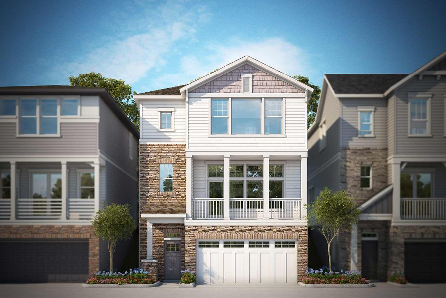 Representative exterior photo of a completed home built from the The Alpine by David Weekley Homes in Trailside at Cottonwood Creek, Colorado Springs, CO (Image 9). Representative exterior photo of a completed home built from the The Alpine by David Weekley Homes in Trailside at Cottonwood Creek, Colorado Springs, CO (Image 9).