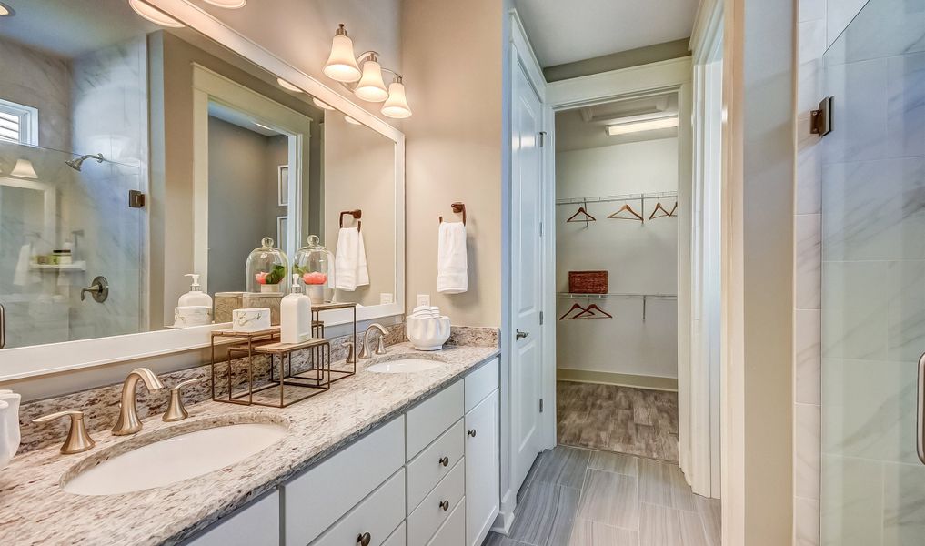 Walk-in closet in owner's bath