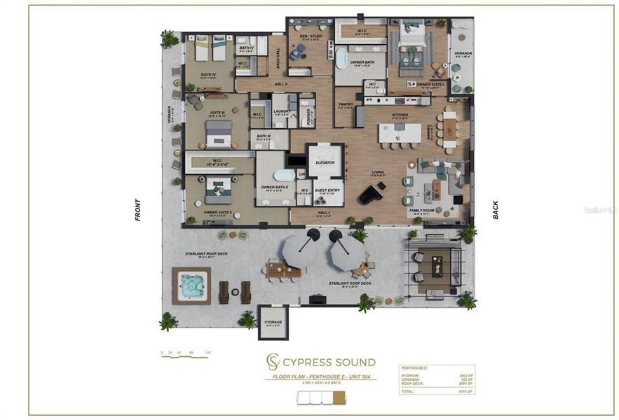 2D floor plan layout of this home in , Orlando, FL (Image 2).