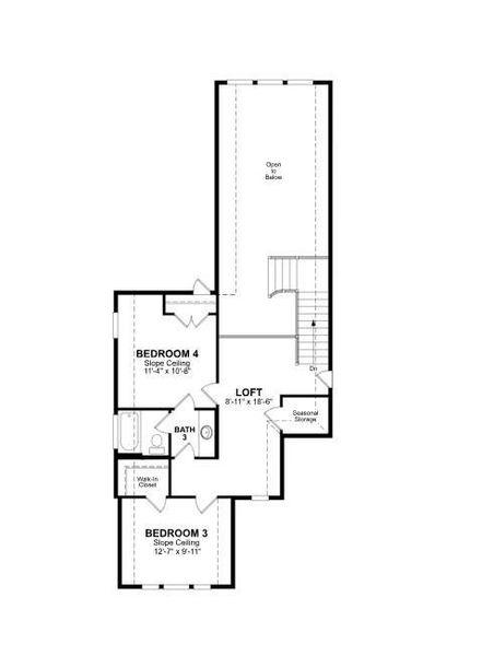 2D floor plan layout of this home in Arabella on the Prairie, Richmond, TX (Image 3).