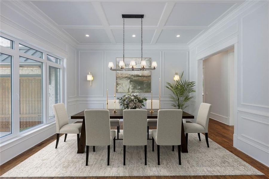 Furnished interior view inside a new home in , Roswell (Image 53).