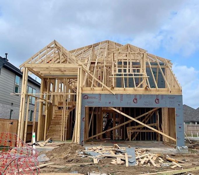 In-progress construction of a new home in Emory Glen, Magnolia, TX (Image 11).