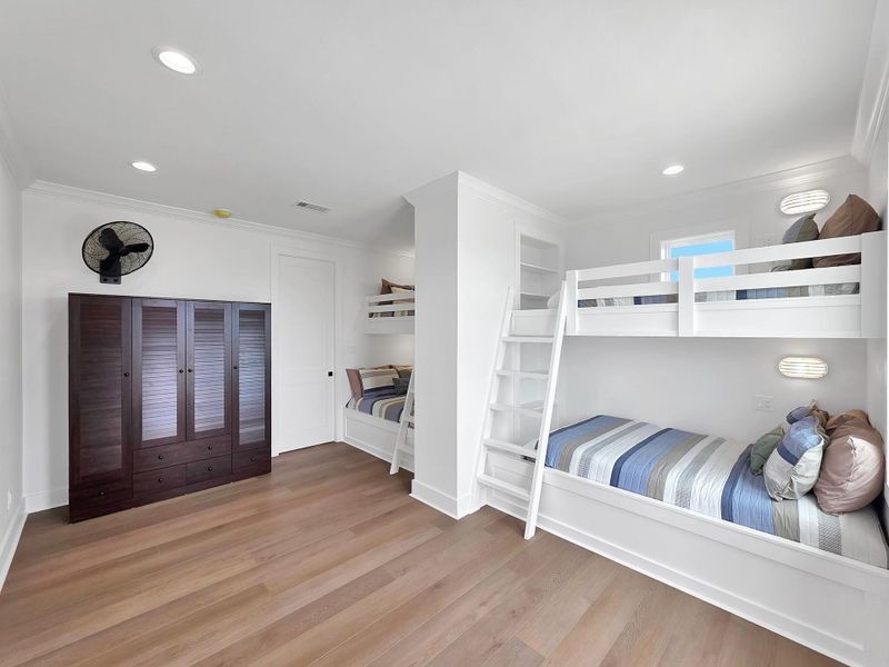 Twin over full bunk room