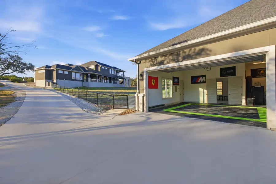 Inside detached garage