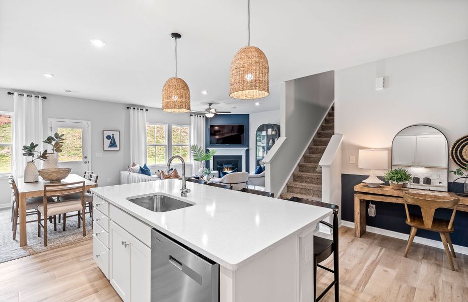 Furnished interior in a model home at Indigo Park in Easley (Image 10).