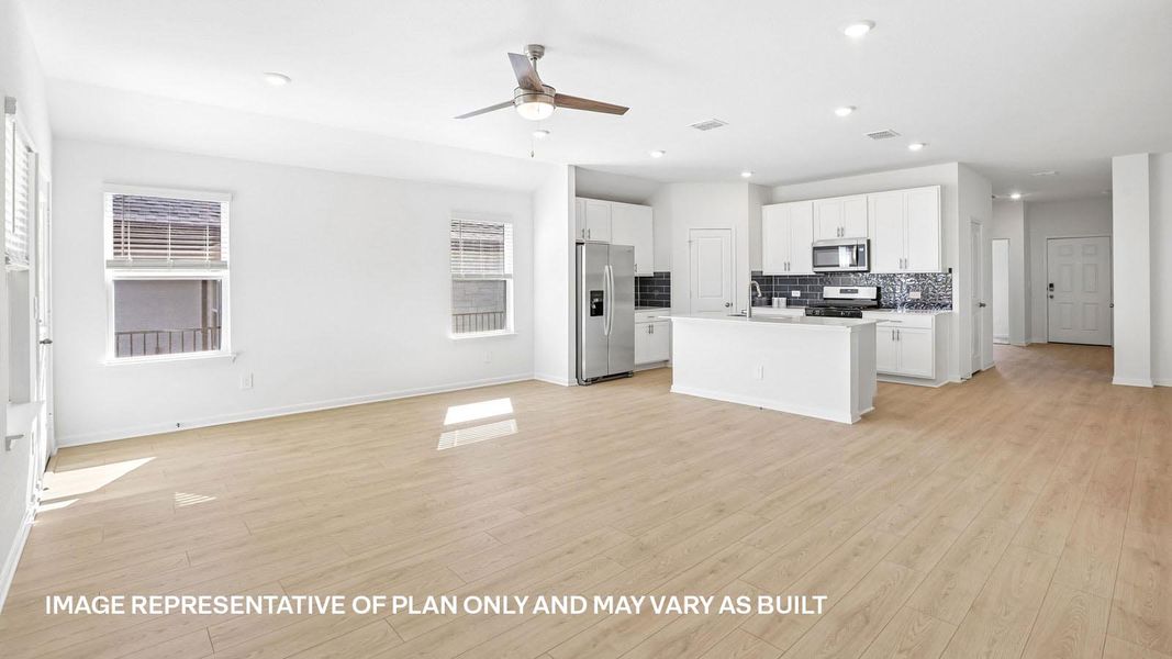 Representative unfurnished interior of a home built from the The Lakeway by D.R. Horton in Revelry, Del Valle (Image 29).