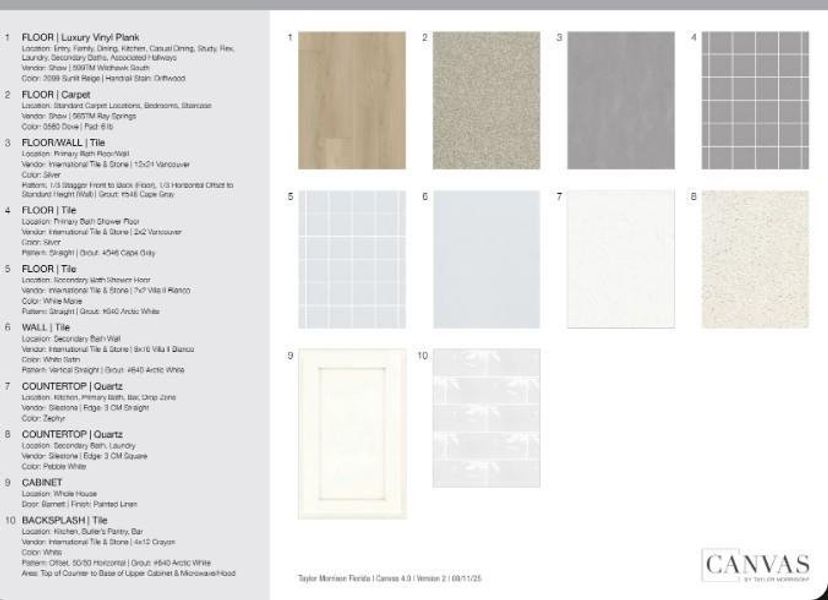 13321 SW Mazzano Street - Design Selections.  Home is under construction, selections are subject to change
