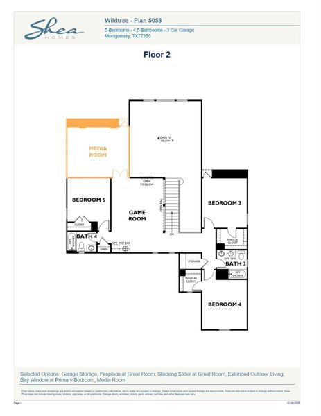 2D floor plan layout of this home in , Montgomery, TX (Image 3). 2D floor plan layout of this home in , Montgomery, TX (Image 3).