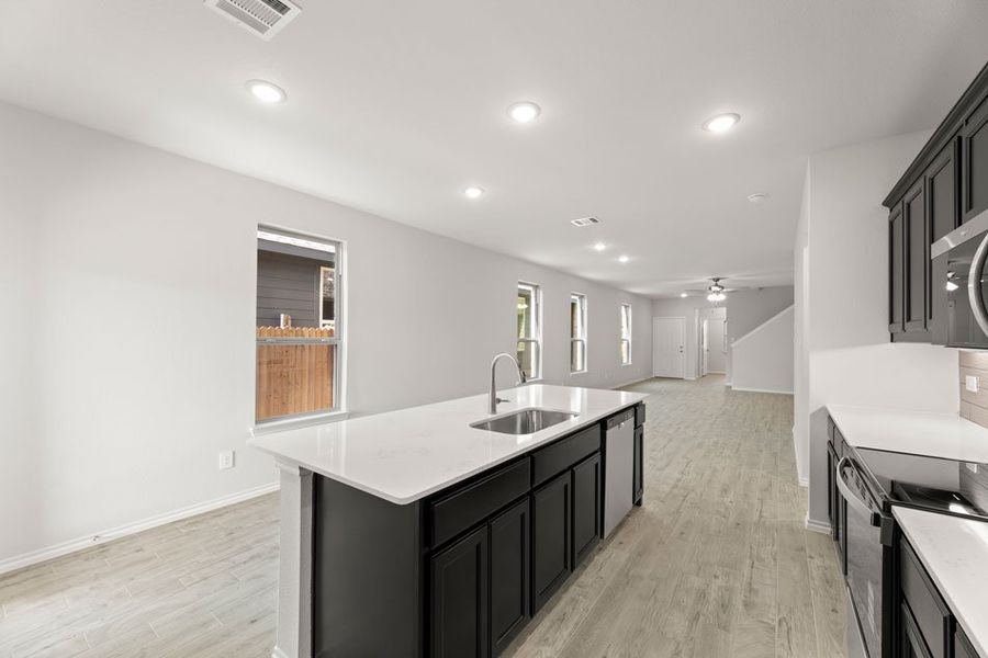 Front exterior of a new home in Keeneland, Aubrey, TX, highlighting curb appeal (Image 12).