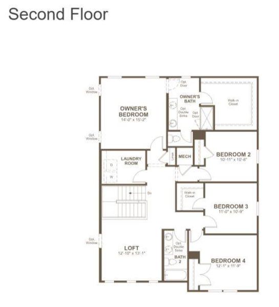 2nd Floorplan - Representative Photo