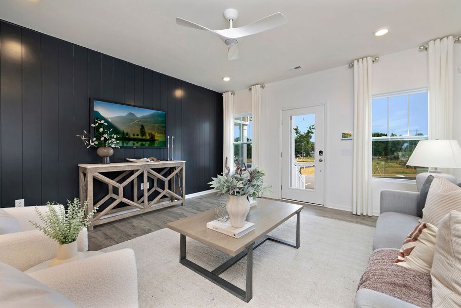 Representative furnished interior of a home built from the Miles II TH by True Homes in Ardmore Townhomes, Winston-Salem (Image 8).