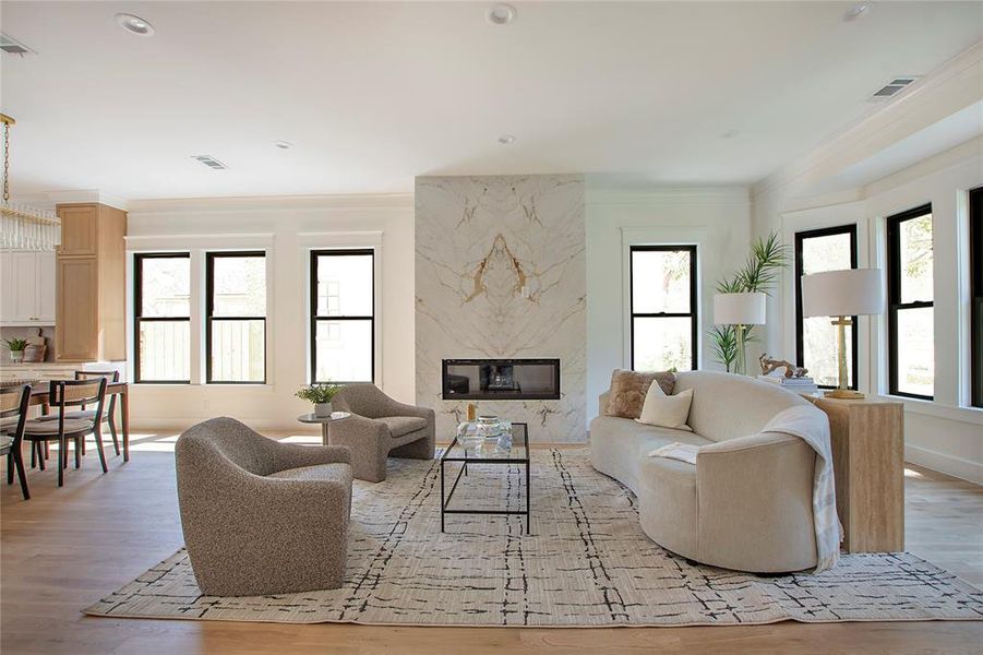 Furnished interior view inside a new home in , Dallas (Image 9). Furnished interior view inside a new home in , Dallas (Image 9).