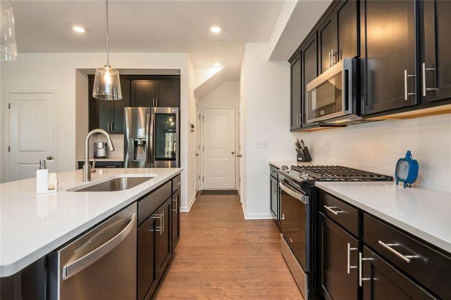 Furnished interior view inside a new home in Avignon - Townhomes, Cumming (Image 7). Furnished interior view inside a new home in Avignon - Townhomes, Cumming (Image 7).