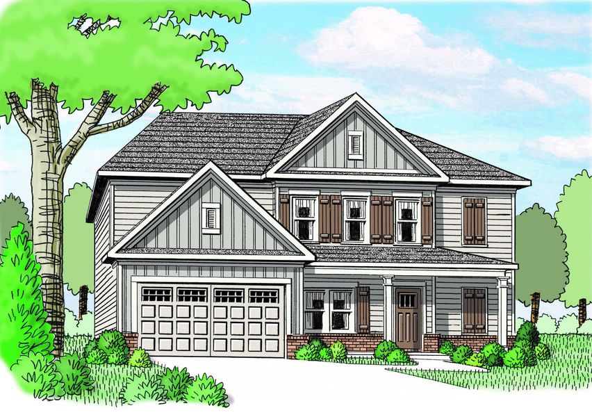 Representative rendering of the exterior for the The Hayden by Reliant Homes (Image 19).