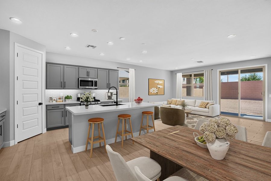 Furnished interior view inside a new home in Artisan at Asante, Surprise (Image 4).