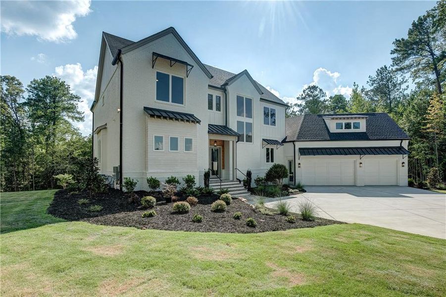 Front exterior of a new home in , Newnan, GA, highlighting curb appeal (Image 32).