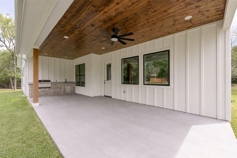 Exterior details and patio area of a home in , College Station (Image 4). Exterior details and patio area of a home in , College Station (Image 4).