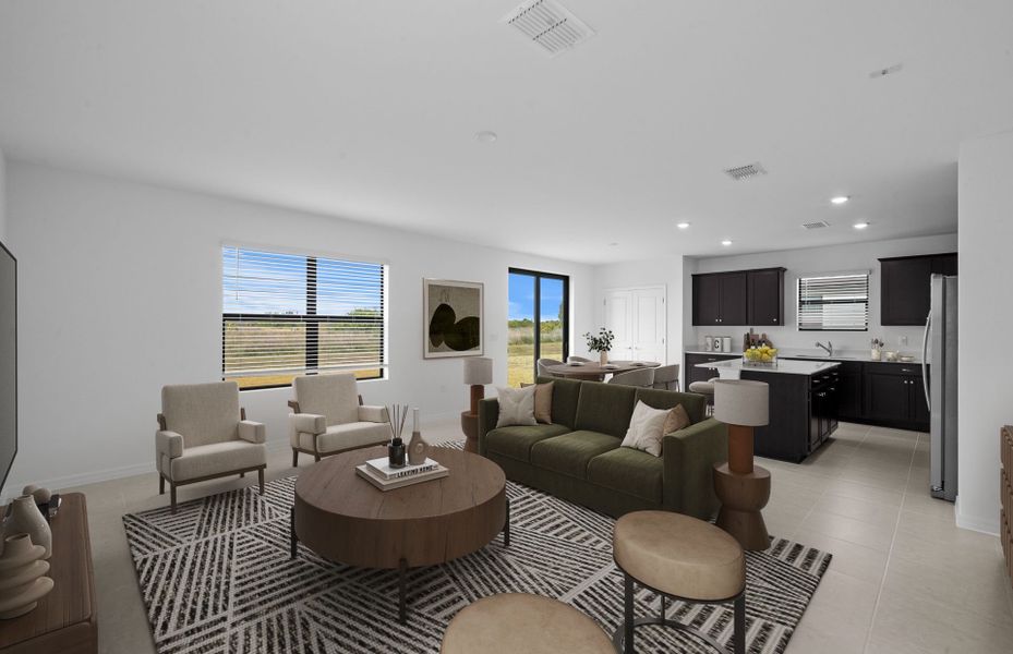 Furnished interior view inside a new home in Whispering Lakes, Lehigh Acres (Image 16).