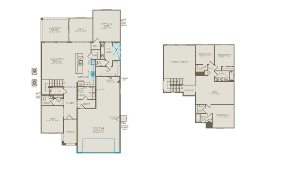 2D floor plan layout of this home in El Rancho Santa Rosa, Maricopa, AZ (Image 5).