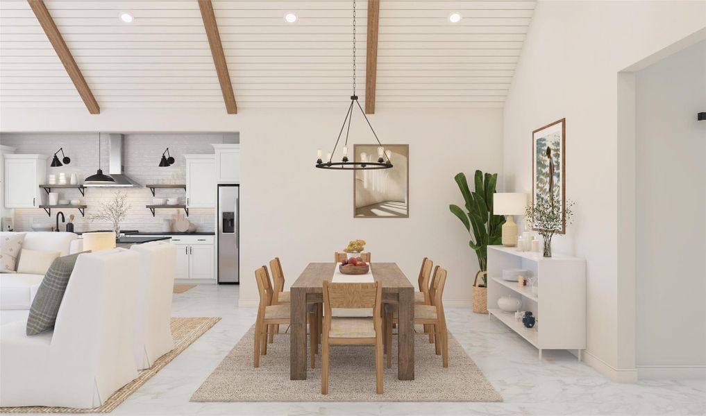 Sun-lit dining area (*Artist rendering used for illustration purposes only.)