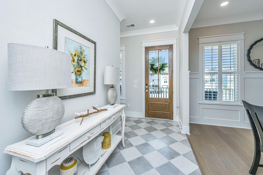 Furnished interior view inside a new home in Overlook at Copahee Sound, Awendaw (Image 15).